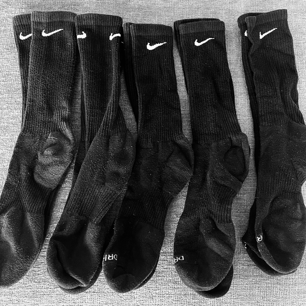 Nike Black Crew Socks for Men (5 pairs)